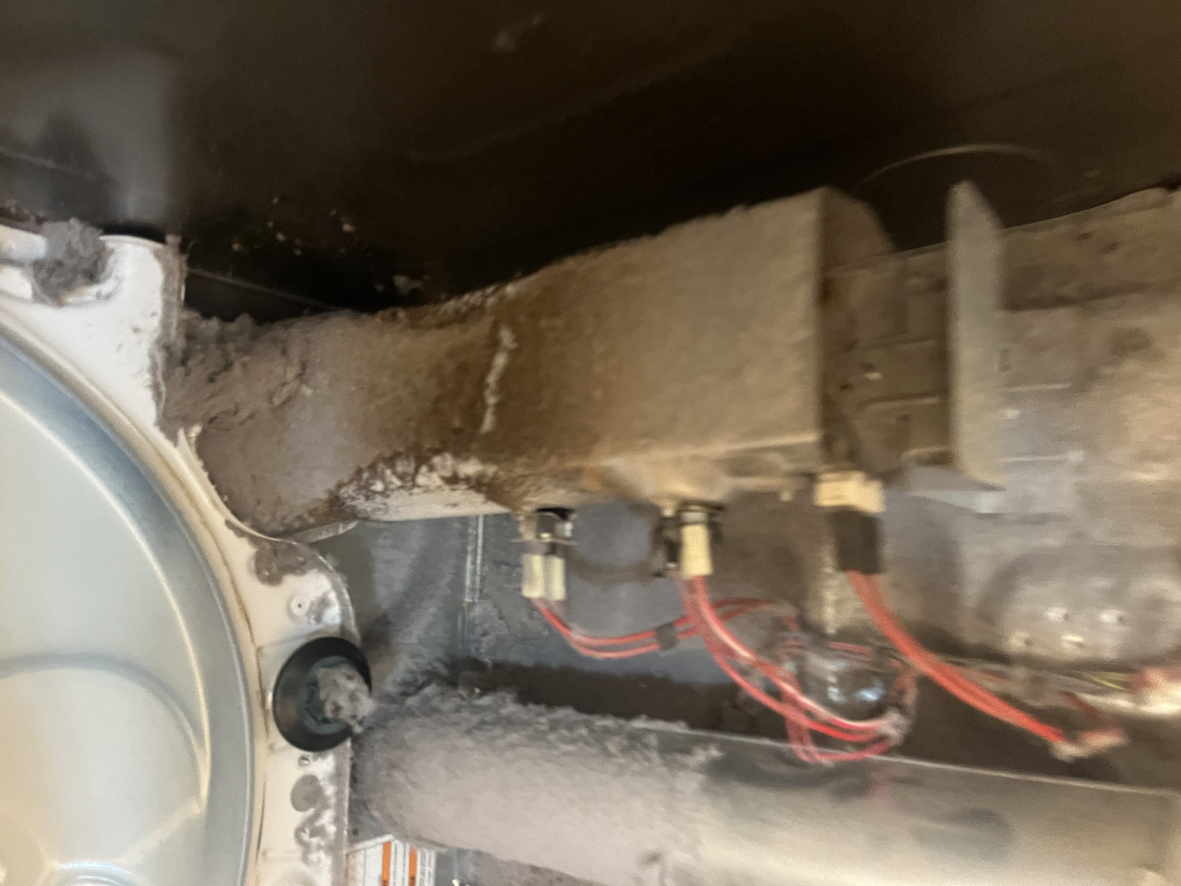Close-up appliance repair diagnostic photo